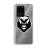 Angry Bear (white): Samsung Galaxy S20 Ultra Transparant Hoesje