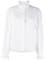 MARANT ÉTOILE blouse en coton à broderies anglaises - Blanc