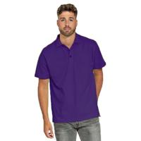 Heren basic poloshirt - paars - korte mouw - katoen