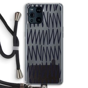 Marrakech Zigzag: Oppo Find X3 Pro Transparant Hoesje met koord