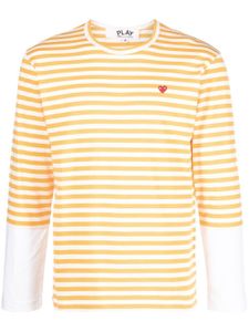 Comme Des Garçons Play t-shirt à logo brodé - Jaune