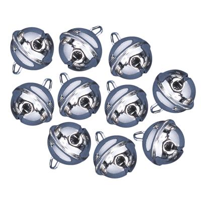 Rayher Hobby 30x belletjes - metaal - zilver - met oog - 19 mm - Kersmuts belletjes - Kattenbellen