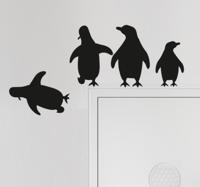 Zelfklevende deurstickers pringende pinguïns Zelfklevende deurstickers pringende pinguïns