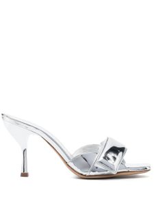 GIABORGHINI mules Alodie 100 mm en cuir - Gris