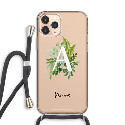Green Brush: iPhone 11 Pro Transparant Hoesje met koord