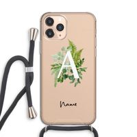Green Brush: iPhone 11 Pro Transparant Hoesje met koord
