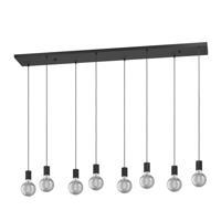 EGLO Nogalte hanglamp - 8-lichts - E27 - 160 cm - Rechthoek - Zwart - thumbnail
