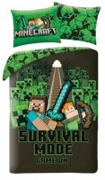 Minecraft Dekbedovertrek survival - 140 x 200 cm - 70 x 90 cm - Polyester