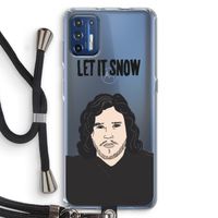 Let It Snow: Motorola Moto G9 Plus Transparant Hoesje met koord
