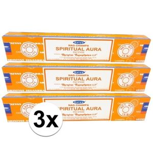 3x Nag Champa wierook Spiritual Aura 15 gram