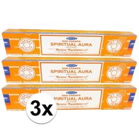 3x Nag Champa wierook Spiritual Aura 15 gram