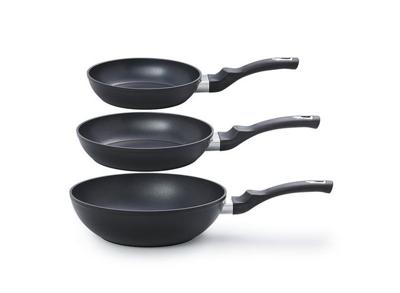 Magnani Pannenset - 3-delig - 20 en 24 cm koekenpan en 28 cm wok