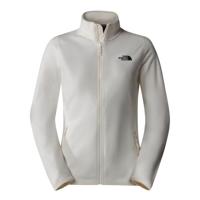 The North Face 100 Glacier Full Zip Fleece Dames White Dune/NPF L