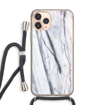 Gestreepte marmer: iPhone 11 Pro Transparant Hoesje met koord
