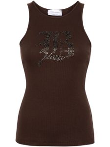 Blumarine débardeur en maille à design nervurée - Marron