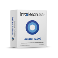 Lactase 10.000 - 36 Capsules | Lactose Intolerantie | Hoog gedoseerd | Bevat Lactase dat helpt bij het verteren van Lactose | Puur & vegan | Intoleran
