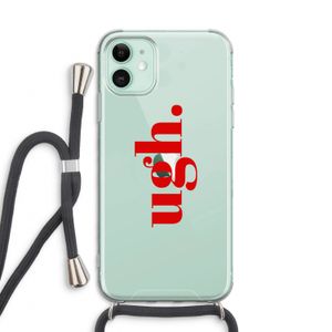 Ugh: iPhone 11 Transparant Hoesje met koord