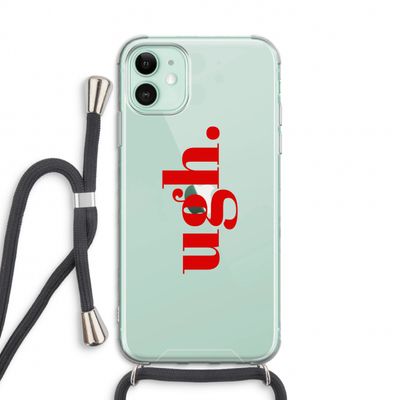 Ugh: iPhone 11 Transparant Hoesje met koord