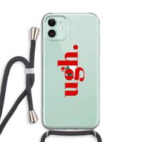 Ugh: iPhone 11 Transparant Hoesje met koord Ugh: iPhone 11 Transparant Hoesje met koord
