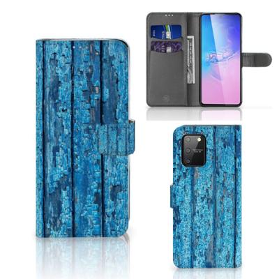 Samsung S10 Lite | Book Style Case | Wood Blue