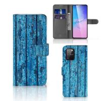 Samsung S10 Lite | Book Style Case | Wood Blue