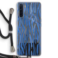 Blauwe nerven: Oppo A91 Transparant Hoesje met koord