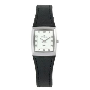 Horlogeband Skagen 523XSSLBC Leder Zwart 20mm