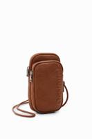 Leatherlook portemonnee/telefoontasje - BROWN - U