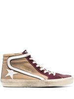 Golden Goose Slide logo-patch sneakers - Tons neutres