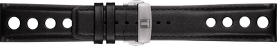 Horlogeband Tissot T600038130 / PRS516-LD / T9254274605100A Leder Zwart 22mm
