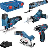 Bosch Blauw 5 TOOLKIT GSR 12V-15 + GST 12V-70 + GOP 12V-28 + GKS 12V-26 + GSA 12V-14 - 0615A0017C