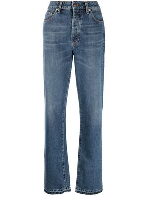 3x1 jean droit à taille haute - Bleu