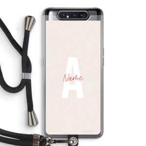 Strawberry Milkshake: Samsung Galaxy A80 Transparant Hoesje met koord