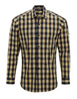 Premier Workwear PW250 Men`S Mulligan Check Cotton Long Sleeve Shirt