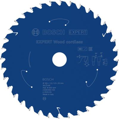 Bosch Accessoires EXPERT Wood cordless Cirkelzaagblad | 165 x 1,5/1 x 20 mm | T36 - 2608902150