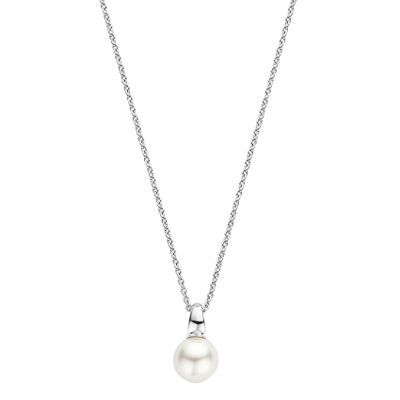 TI SENTO-Milano 34037PW Ketting zilver-parel zilverkleurig-wit 38-48 cm