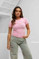 Hillside Stripe T-Shirt Dames Roze - Maat S - Kleur: Roze | Soccerfanshop