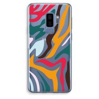 Colored Zebra: Samsung Galaxy S9 Plus Transparant Hoesje