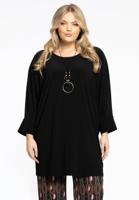 Yoek Tuniek vleermuismouw | Zwart | Maat 42/44 Yoek Tuniek vleermuismouw | Zwart | Maat 42/44