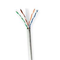 Netwerk Kabel Rol | CAT6 | Solid | U/UTP | CCA | 100.0 m | Binnenshuis | Rond | PVC | Grijs - thumbnail
