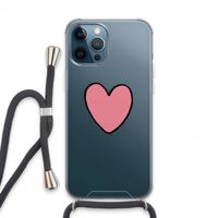 Hartje: iPhone 13 Pro Max Transparant Hoesje met koord