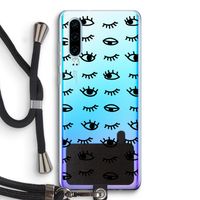 Eye pattern #2: Huawei P30 Transparant Hoesje met koord