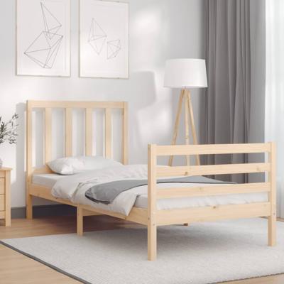 Bedframe zonder matras massief grenenhout 90x200 cm