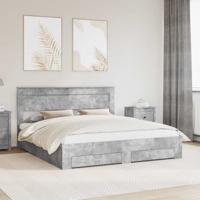 Bedframe met lade met hoofdeinde met opslag Bewerkt hout