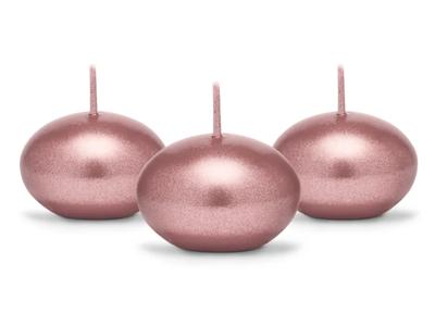 Drijvende Kaars Metallic Rose Goud (50st)