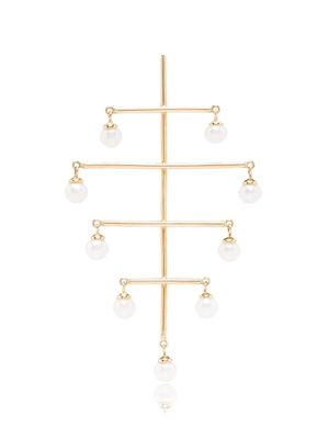 Persée boucles d'oreilles en or 18ct à perles - Yellow GOLD PEARL