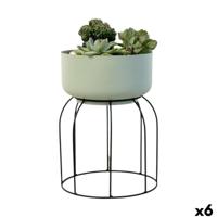 Bloempot met standaard Vinthera Moa Groen Metaal 20 x 20 x 30 cm (6 Stuks)