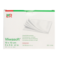 Vliwasoft Vlieskompres 10 x 10cm 4-laags 75 x 2 stuks 150 Stuks