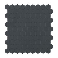 Tegelsample: By Goof hexagon mozaïek donkergrijs 30x30