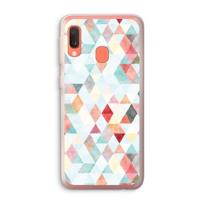 Gekleurde driehoekjes pastel: Samsung Galaxy A20e Transparant Hoesje